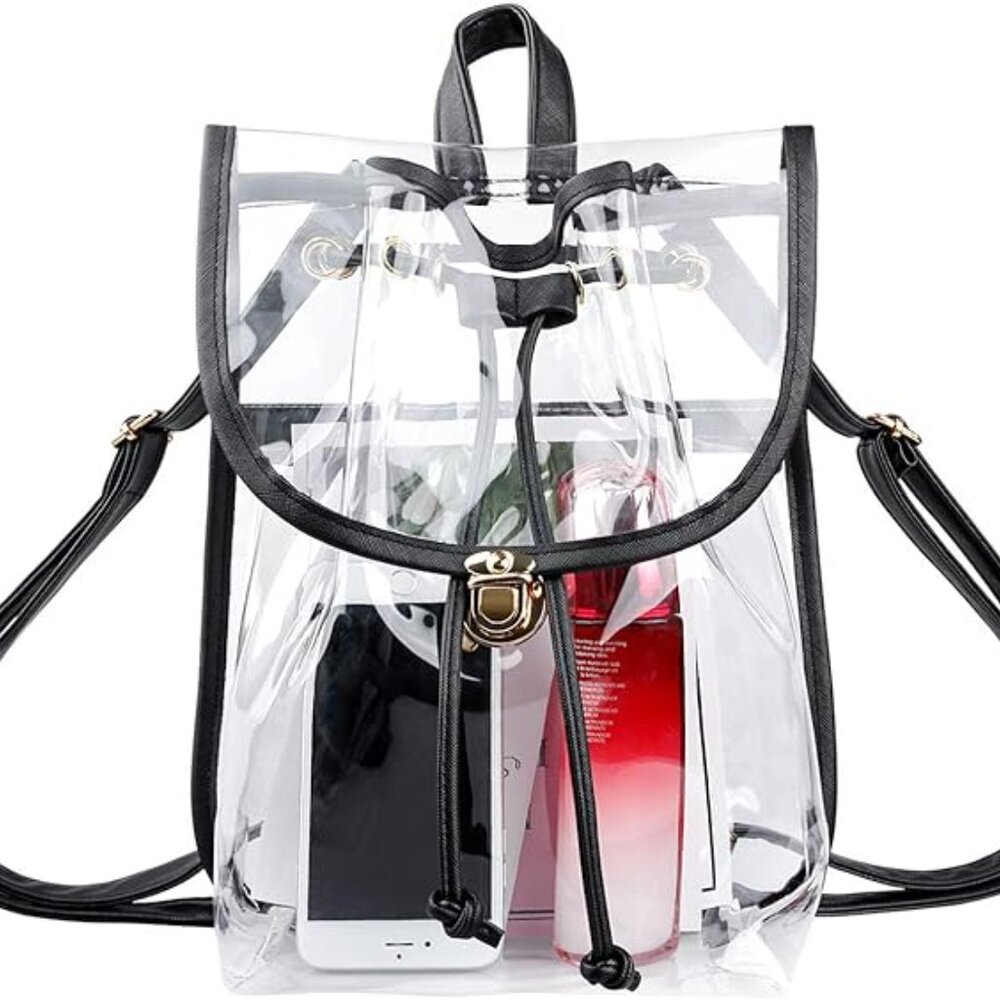 Heavy Duty Clear Backpack Stadium Security Approved Mini Drawstring Bag(NEW) - Picture 2 of 10
